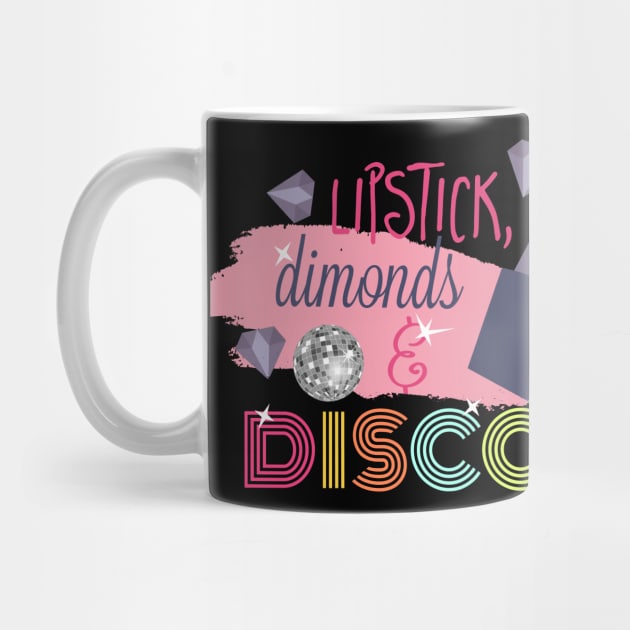 Lipstick Diamonds and Disco by Spyder Art